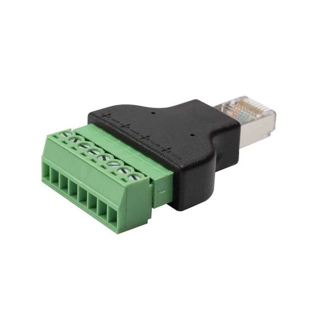 Rj45 8P8C Male To 8pin Screw Terminal Block