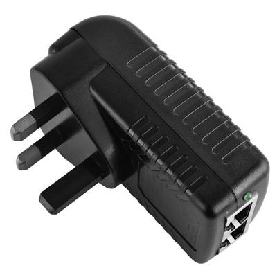 UK Plug DC24W POE (Power Over Ethernet) injektor