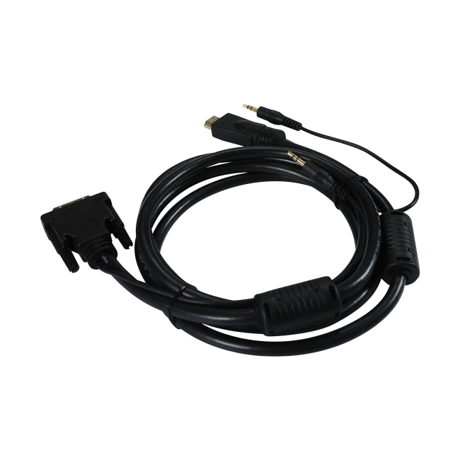 DVI-D male To HDMI male Cable with 3.5mm Audio